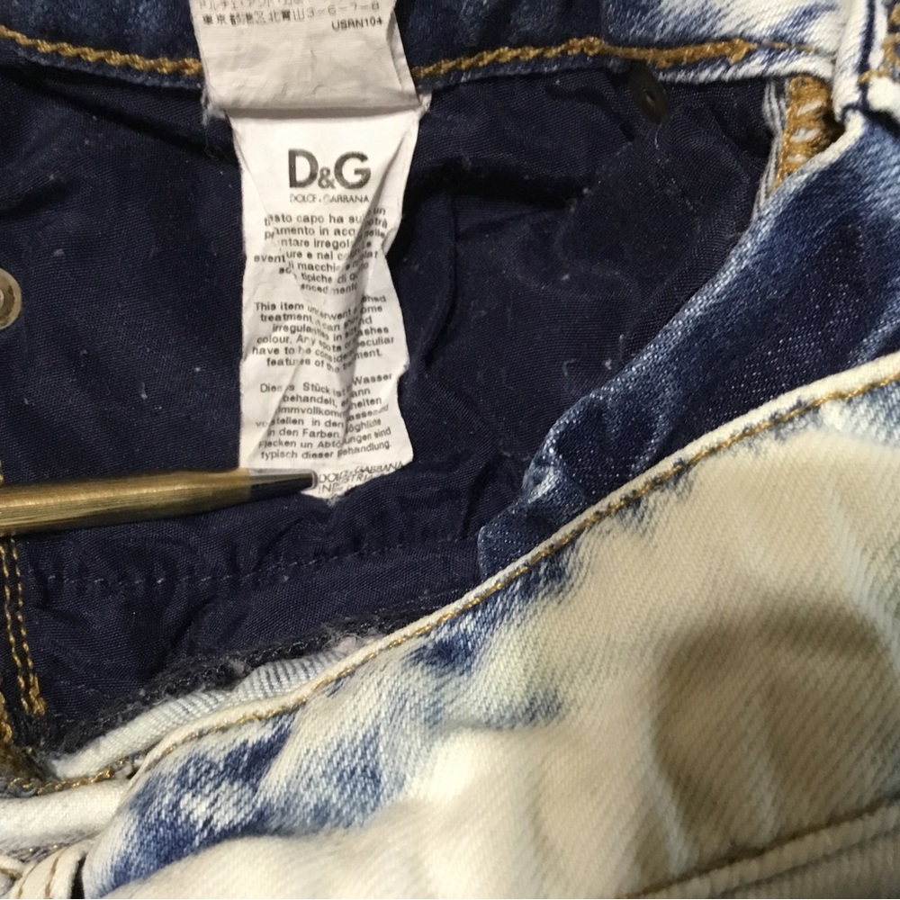 Dolce and Gabbana acid wash distress jeans size 25 - Picture 11 of 14